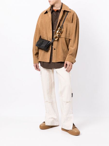 Camisa de pana con bolsillos Wooyoungmi marrón