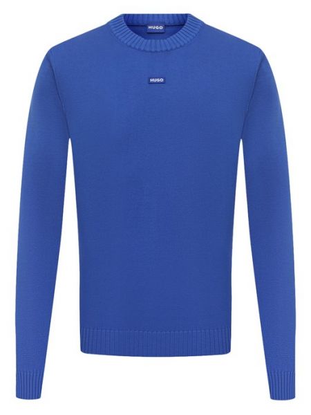 Хлопковый свитер Hugo синий