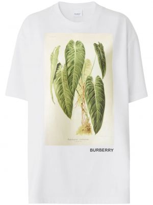 T-shirt à imprimé avec manches courtes Burberry blanc