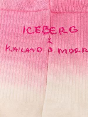 Ponožky s přechodem barev Iceberg růžové