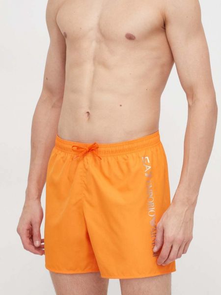 Kratke hlače Ea7 Emporio Armani narančasta