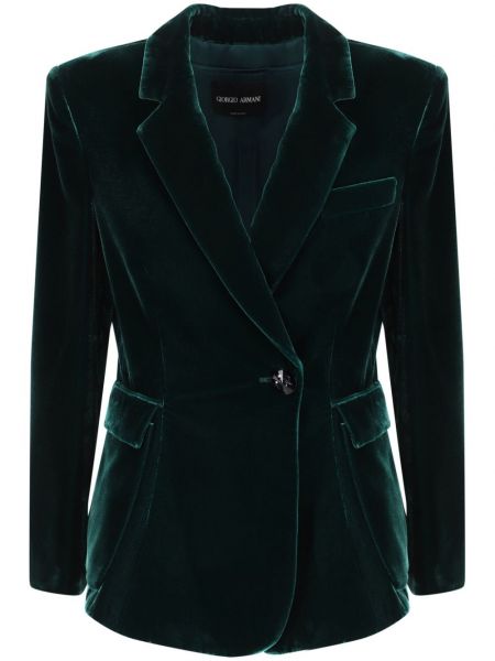 Fløjl lang blazer Giorgio Armani grøn