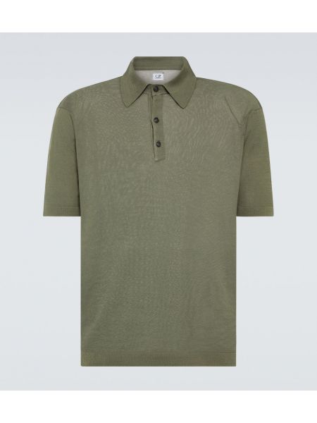 Памучна поло тениска C.p. Company зелено