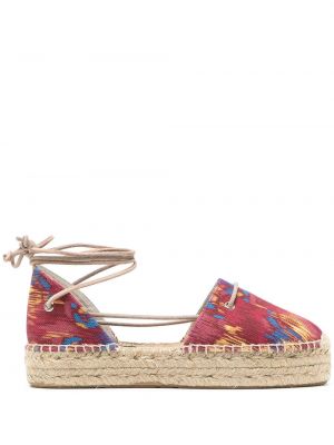 Abstrakt trykk plattform espadrillos Isabel Marant lilla