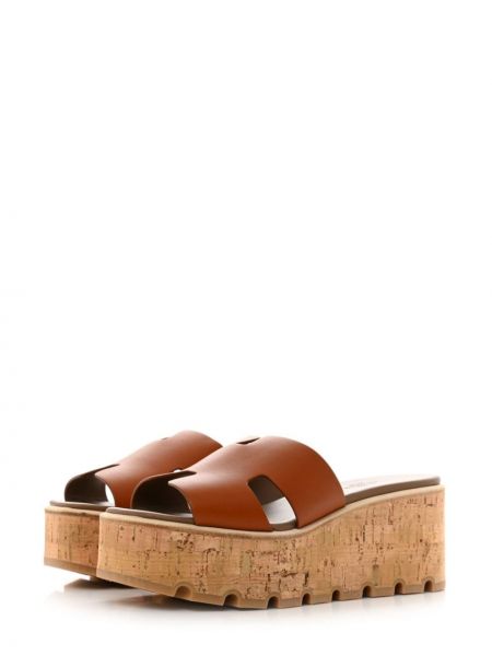 Sandály na platformě Hermès Pre-owned hnědé