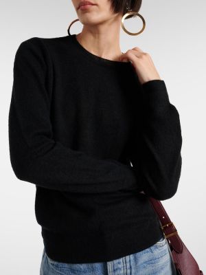 Jersey de seda de cachemir de tela jersey Saint Laurent negro