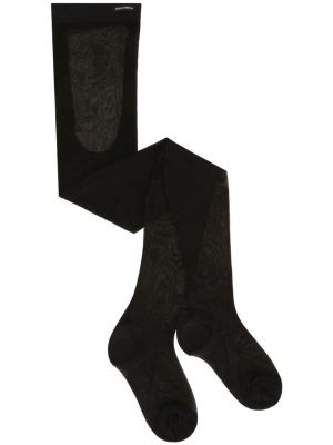 Průsvitné punčocháče Dolce & Gabbana černé