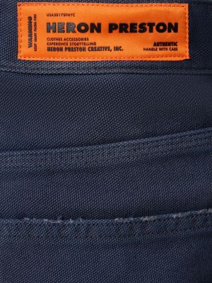 Spodnie z przetarciami bawełniane Heron Preston niebieskie