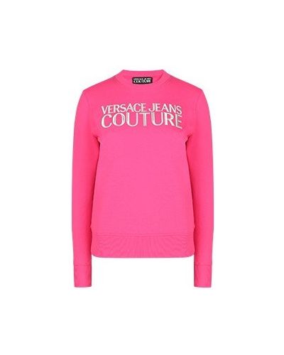 Джинсовый свитшот Versace Jeans Couture, розовый
