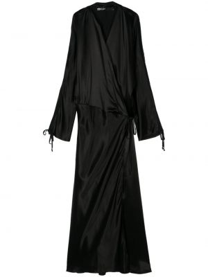 Satynowa sukienka długa Bimba Y Lola czarna