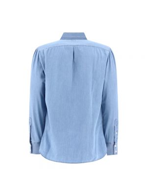 Camisa vaquera de algodón Brunello Cucinelli azul