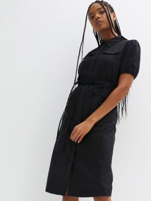 Черное платье-рубашка Bonprix