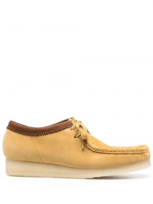 Zomšinės auliniai batai Clarks Originals geltona