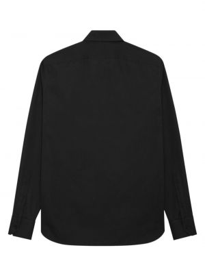 Kokvilnas krekls Saint Laurent melns
