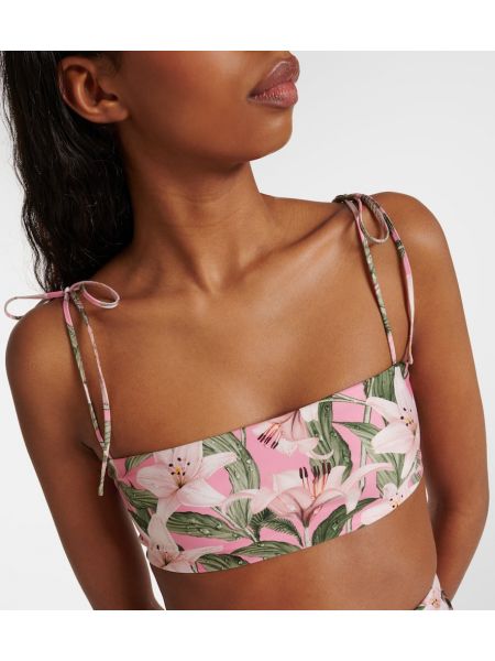 Bikini cu model floral Agua By Agua Bendita roz