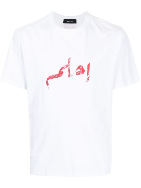 Camiseta con estampado Qasimi blanco