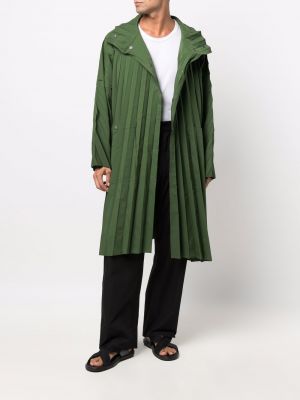 Abrigo plisado Homme Plissé Issey Miyake verde