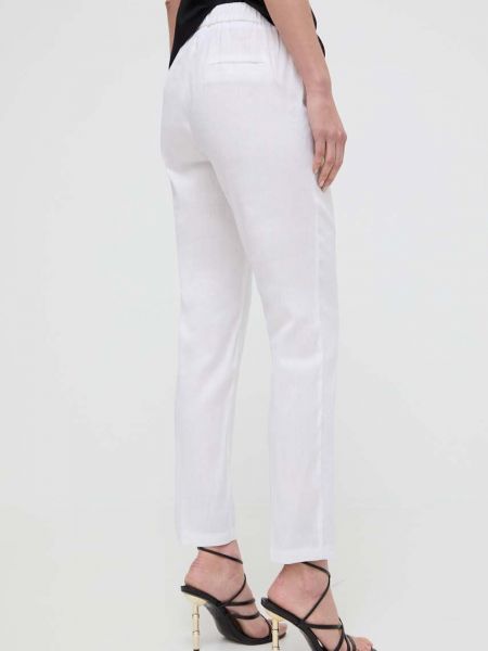Jednobarevné kalhoty s vysokým pasem Silvian Heach bílé