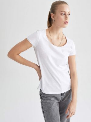 Marškinėliai trumpomis rankovėmis Defacto balta