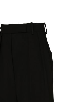 Viskózové nohavice Khaite čierna