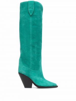 Кожаные ботинки Isabel Marant, зеленый