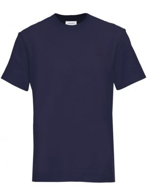 Medvilninis marškinėliai Ferragamo mėlyna