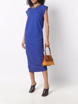 Modré midi šaty Lanvin Pre-owned