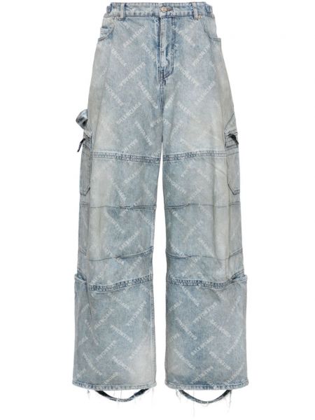 Baskılı jean pantolon Balenciaga