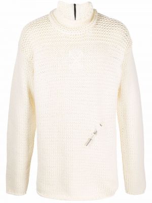 Pull à col montant Off-white blanc