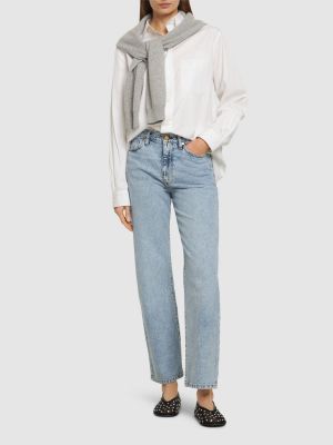 Jeansy relaxed fit Tove niebieskie
