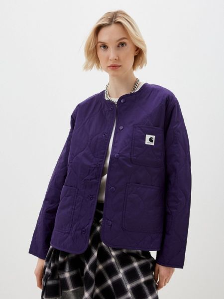 Утепленная демисезонная куртка Carhartt Wip фиолетовая