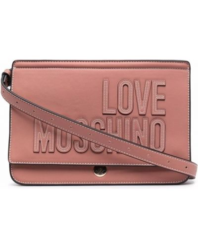 Bolsa con bordado Love Moschino rosa