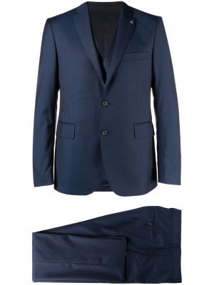 Vlněný oblek Tagliatore modrý