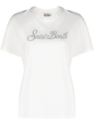 Bombažna majica Mc2 Saint Barth bela