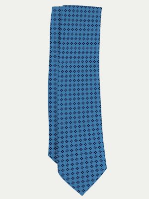 Шелковый галстук с принтом с геометрическим узором Victorio & Lucchino синий