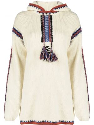 Пуловер с качулка Etro бежово