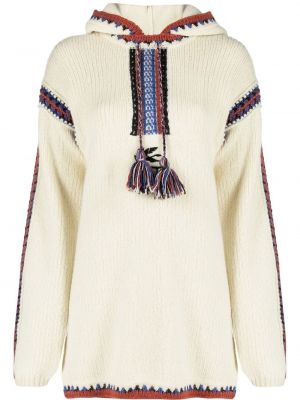 Maglione con cappuccio Etro beige