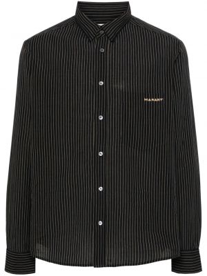 Koszula bawełniana Marant czarna