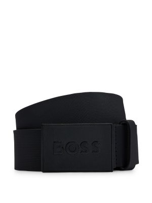 Cinturón con hebilla Boss negro