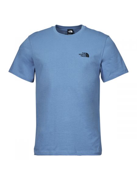 Tričko s potiskem s krátkými rukávy The North Face modré