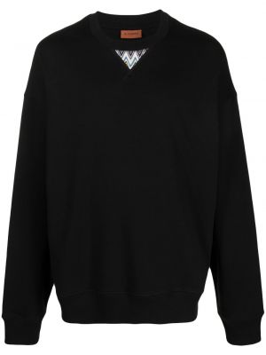 Памучен пуловер Missoni черно