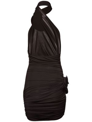 Sukienka mini z dżerseju Magda Butrym brązowa