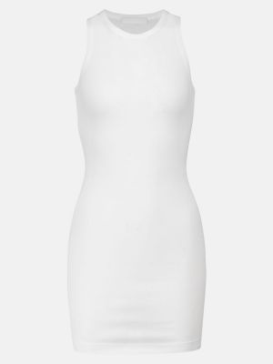Βαμβακερή φόρεμα από ζέρσεϋ Wardrobe.nyc λευκό