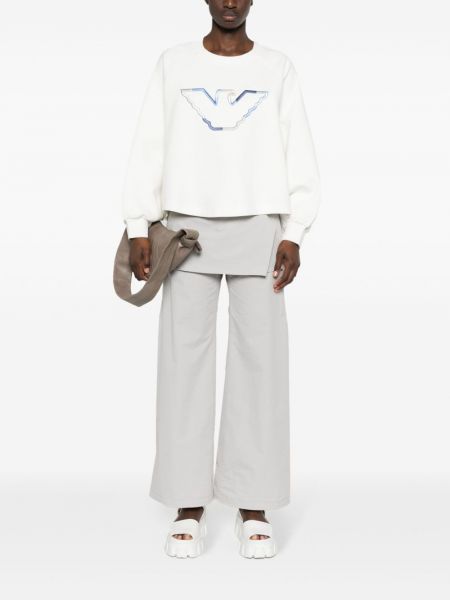 Sweatshirt mit stickerei Emporio Armani weiß
