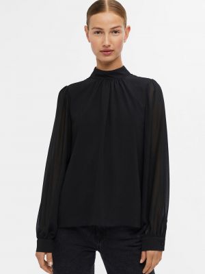 Блузка с длинным рукавом Object черная