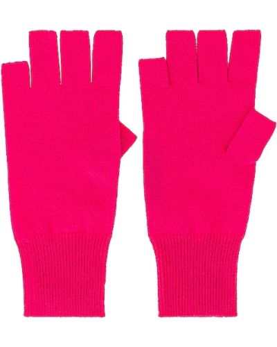Z kaszmiru rękawiczki bez palców jesienne Autumn Cashmere, różowy