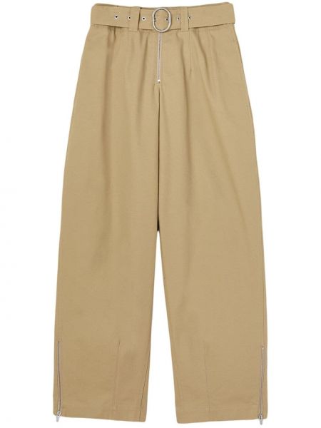 Pantalon droit en coton Jil Sander beige