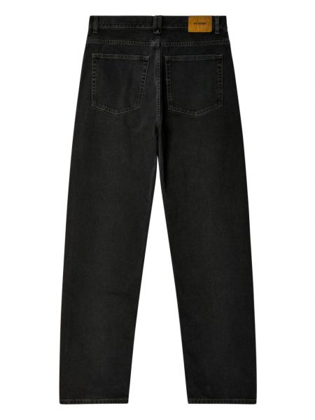 Plisované straight fit džíny Hed Mayner černé