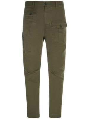 Pantalones de algodón Dsquared2 verde