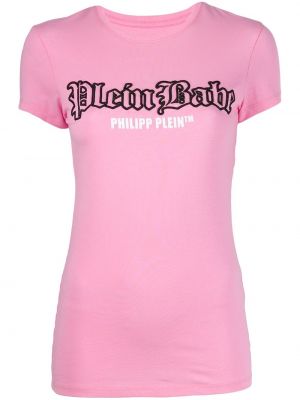 Camiseta slim fit Philipp Plein rosa